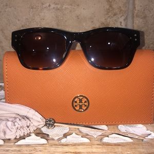 Tory Burch TY7144U 1728/13  Tortoise Sunglasses Brown Lenses 53mm